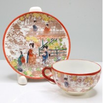 deux-piece pentru servirea ceaiului. portelan Kutani. Meiji cca 1880 Japonia